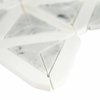 Msi Carrara White Faceted 12 In. X 9.26 In. X 10 Mm Polished Marble Mosaic Floor And Wall Tile, 10PK ZOR-MD-0294